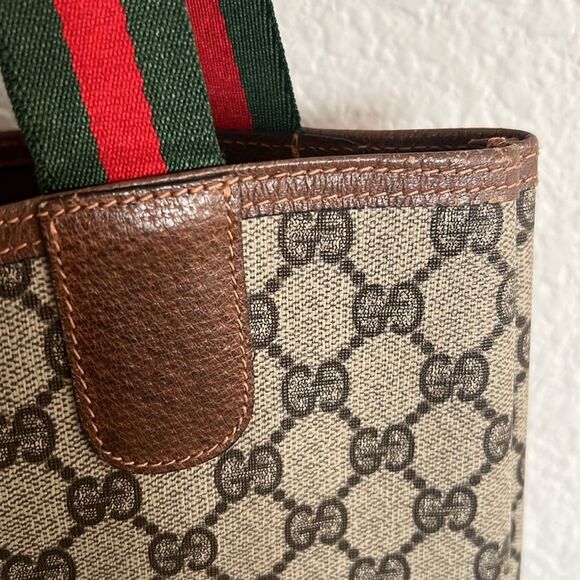 Gucci GG Sherry Shoulder Tote Bag Leather, Brown, COA Included, Excellent - Picture 7 of 15